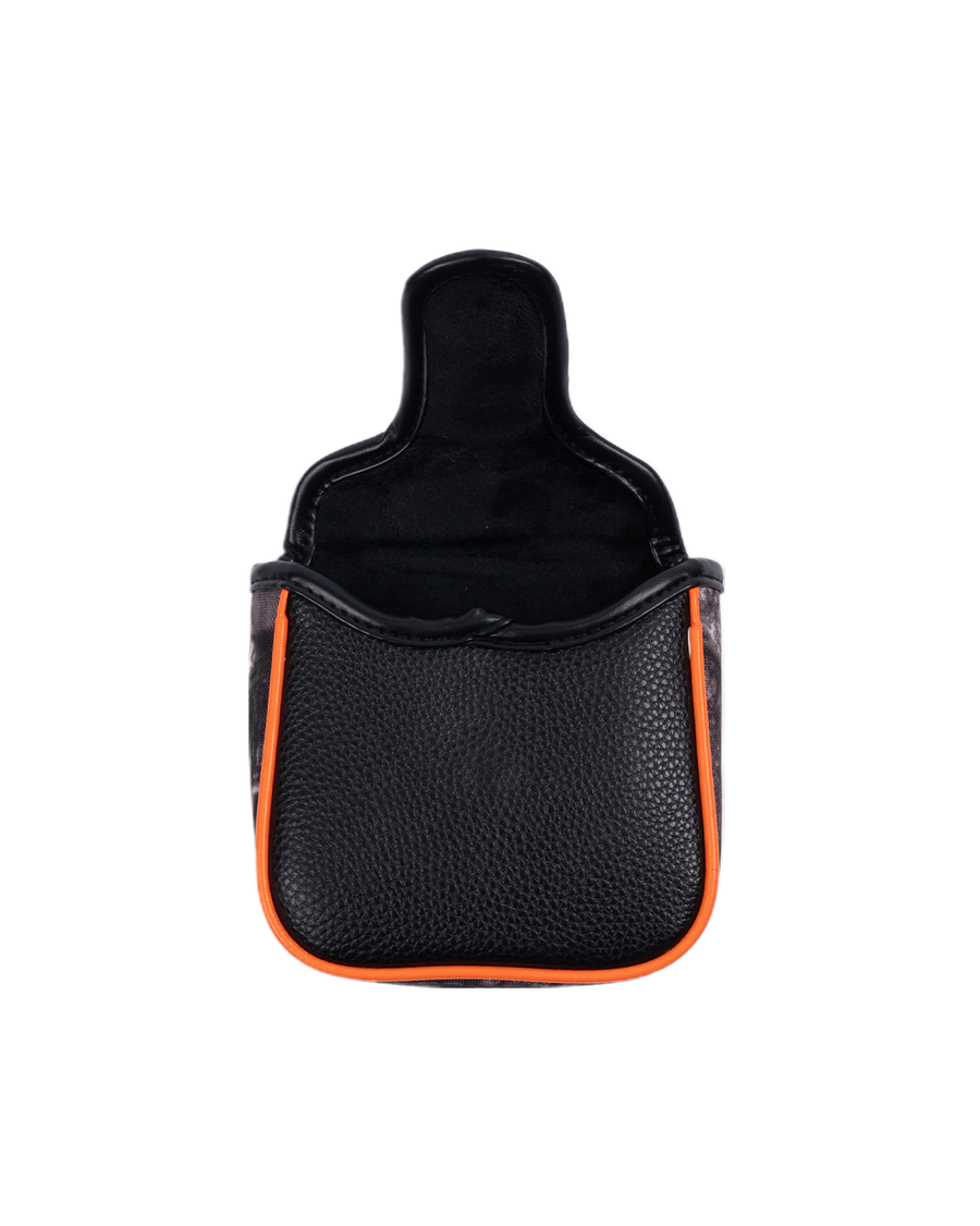 Full Send Golf Orange Camo Mallet Putter Cover