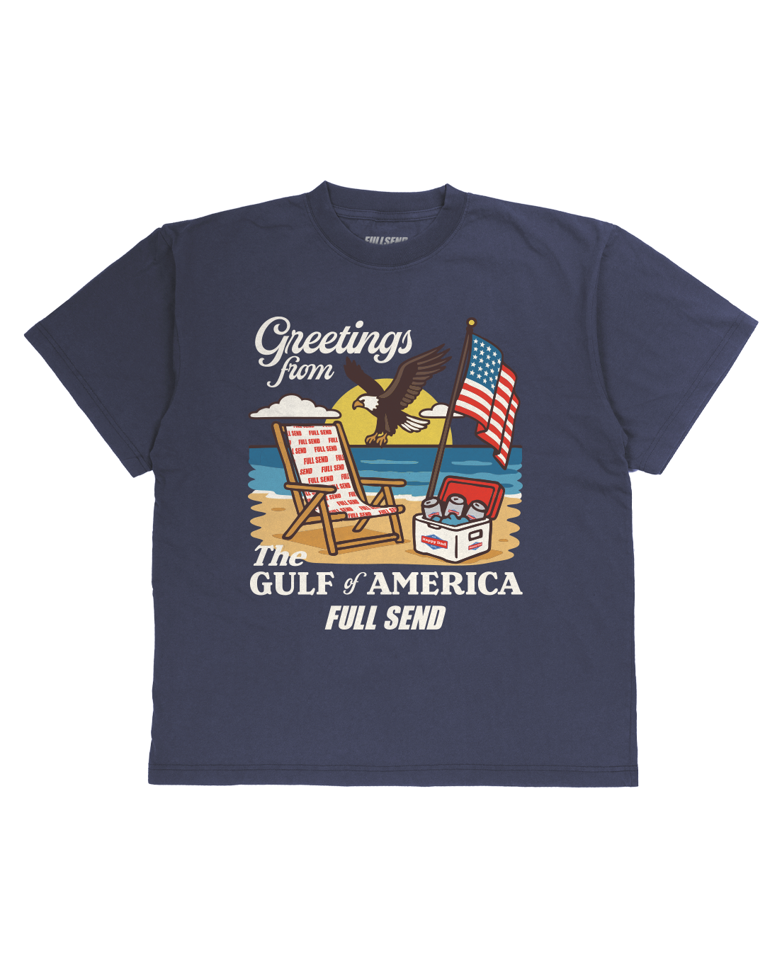 Greetings From the Gulf of America Navy T-Shirt