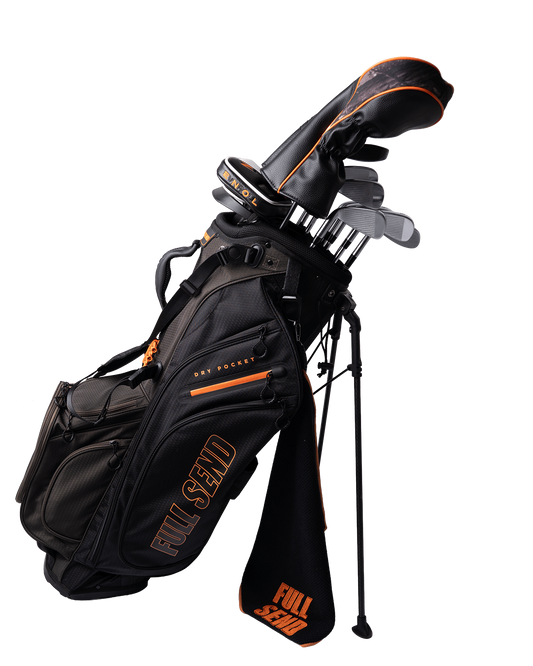 Full Send Golf Black & Green Tonal Stand Bag