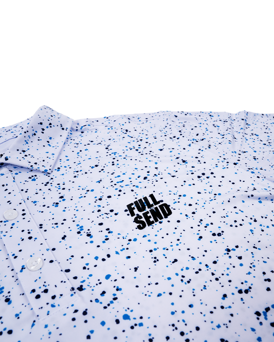 Full Send Golf Paint Splatter Polo