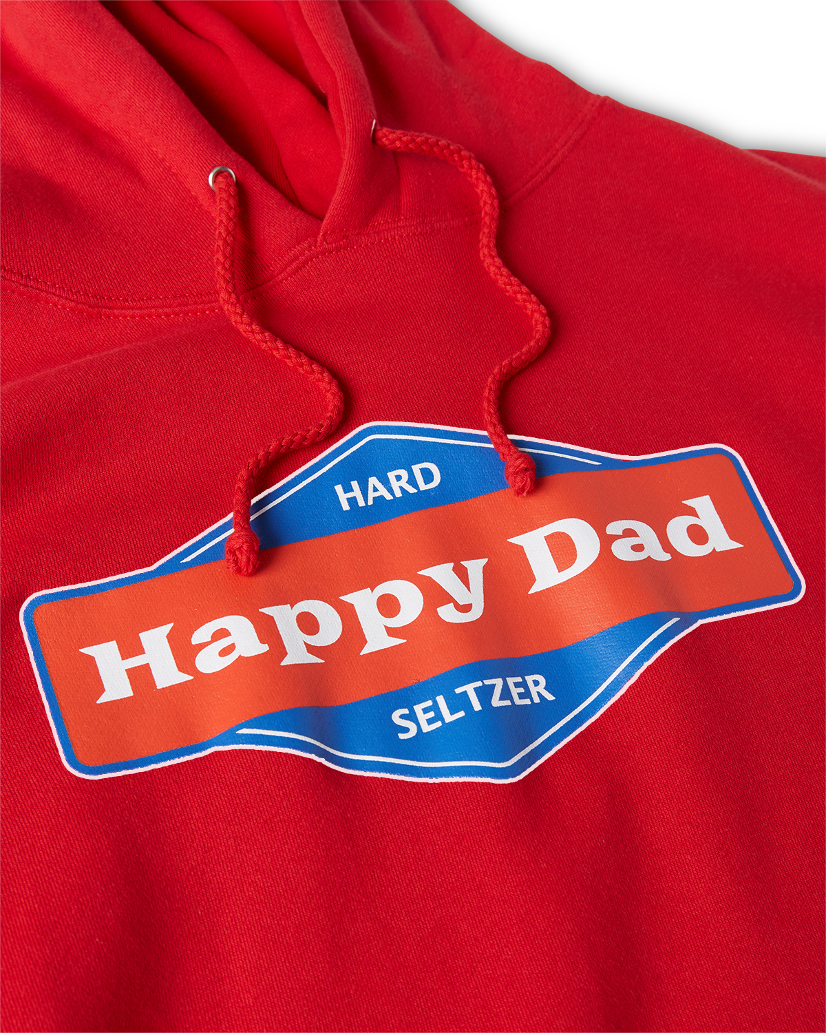 Happy Dad Front Logo Hoodie (Red)