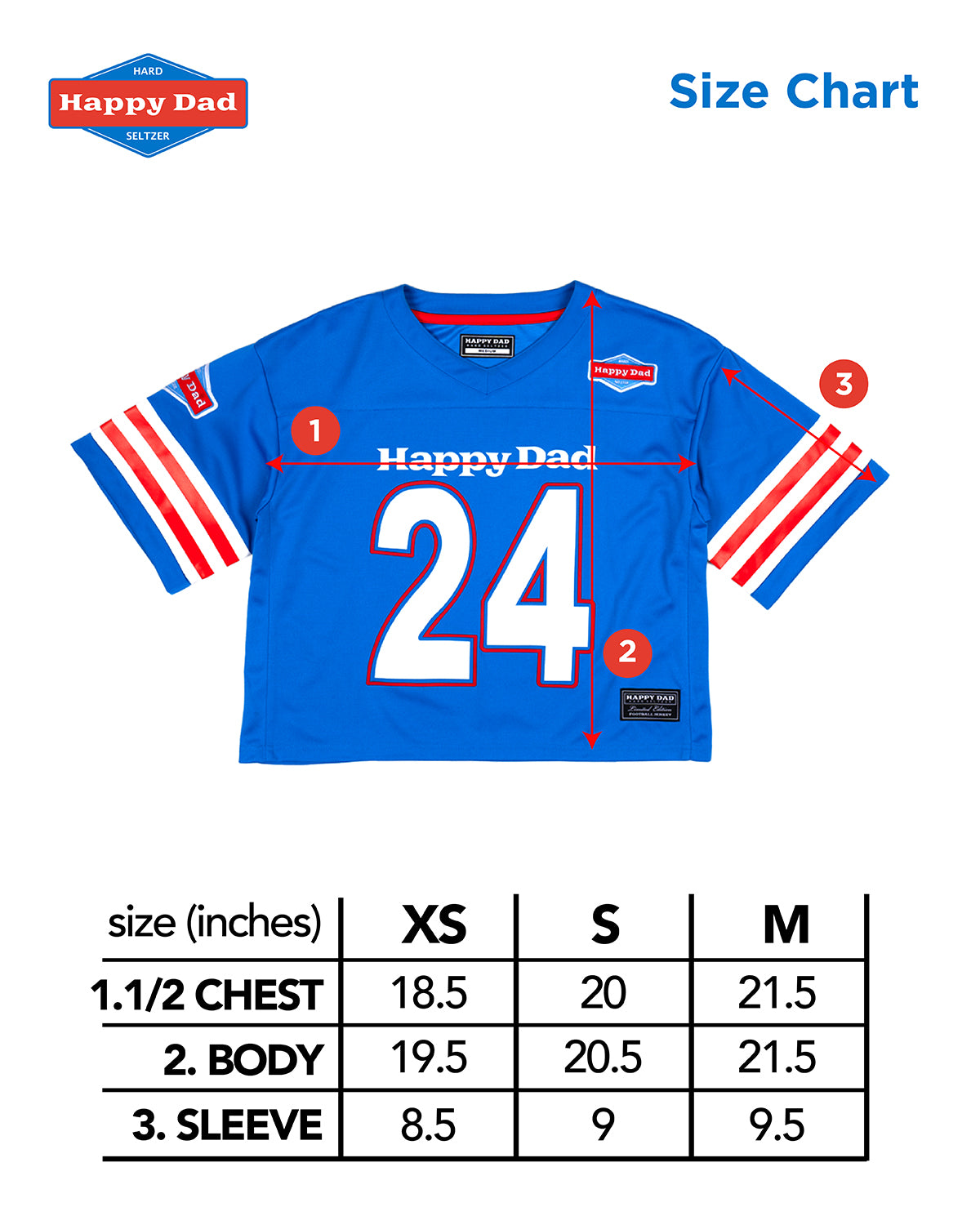 Happy Dad Football Jersey Women's '24 (Blue)