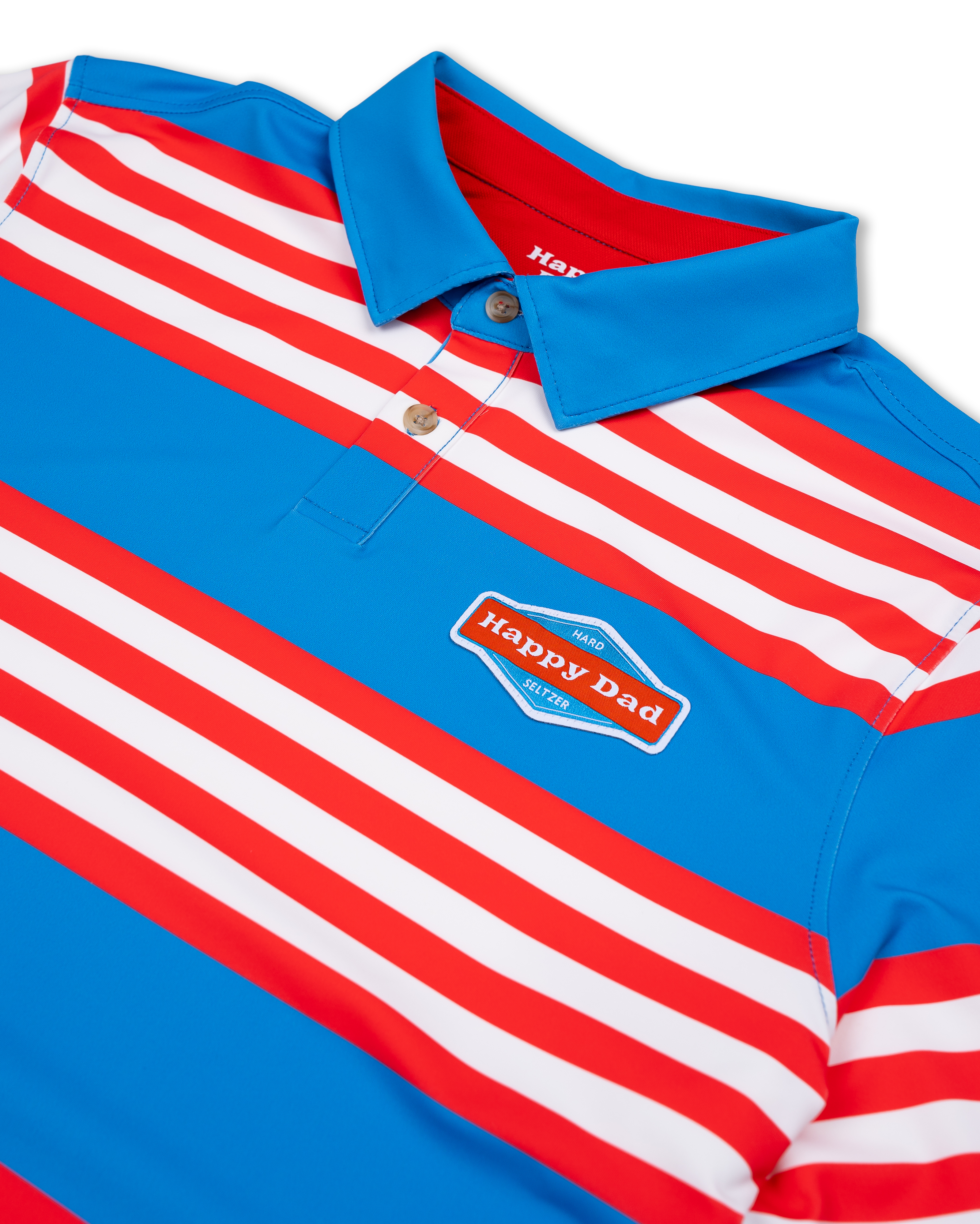 Happy Dad Golf Polo (Stripe)