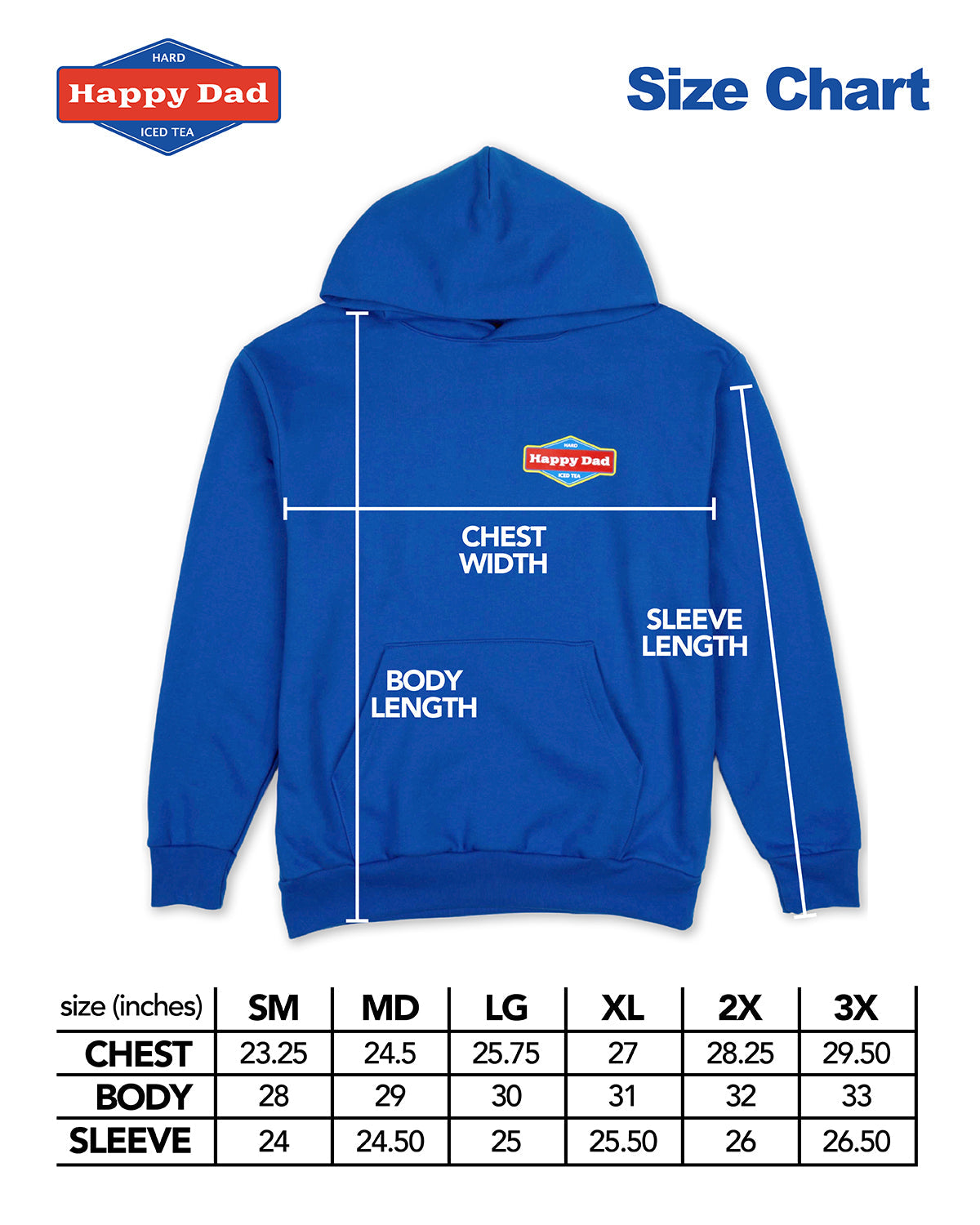 Happy Dad Hard Tea Hoodie (Dark Blue)