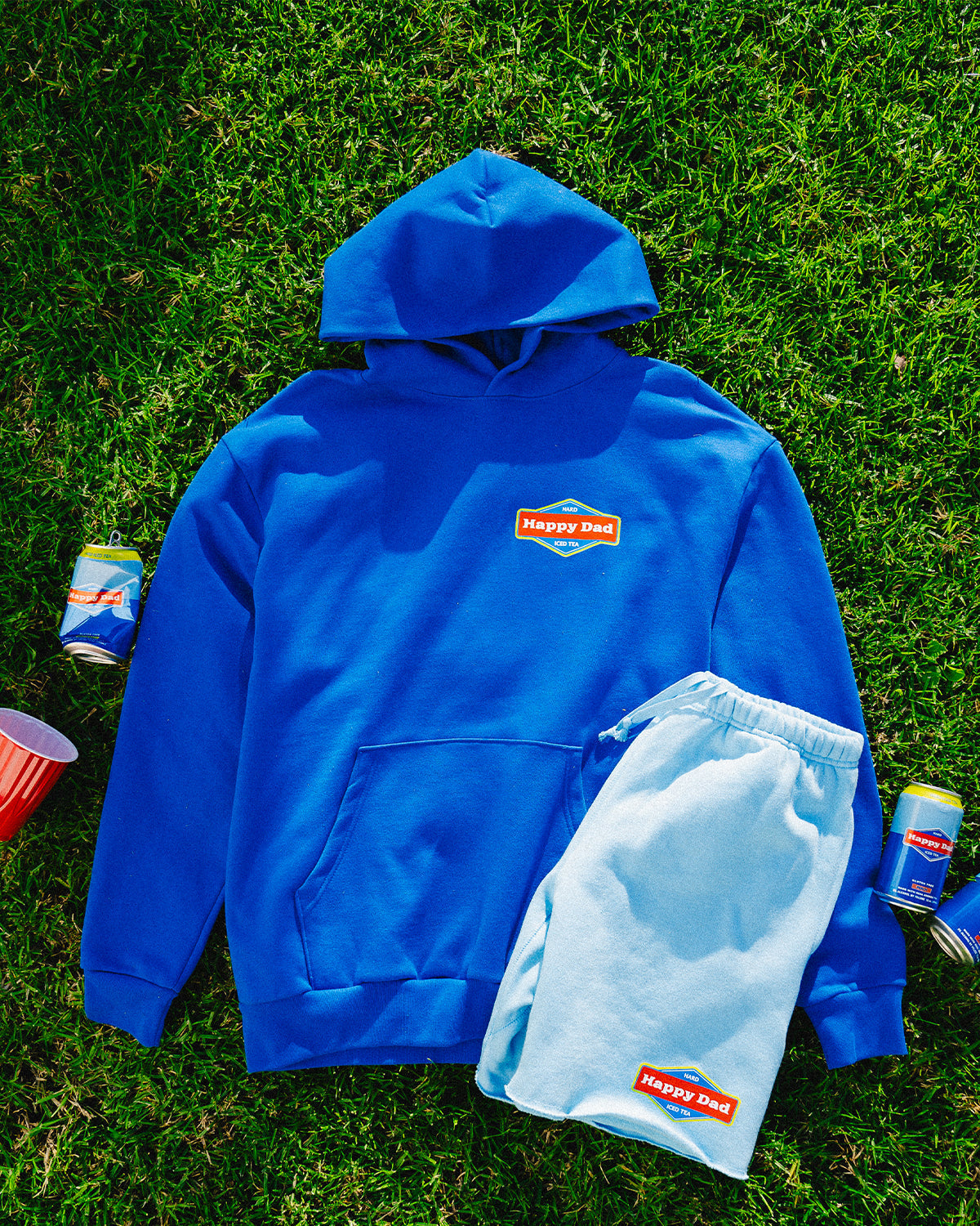 Happy Dad Hard Tea Hoodie (Dark Blue)