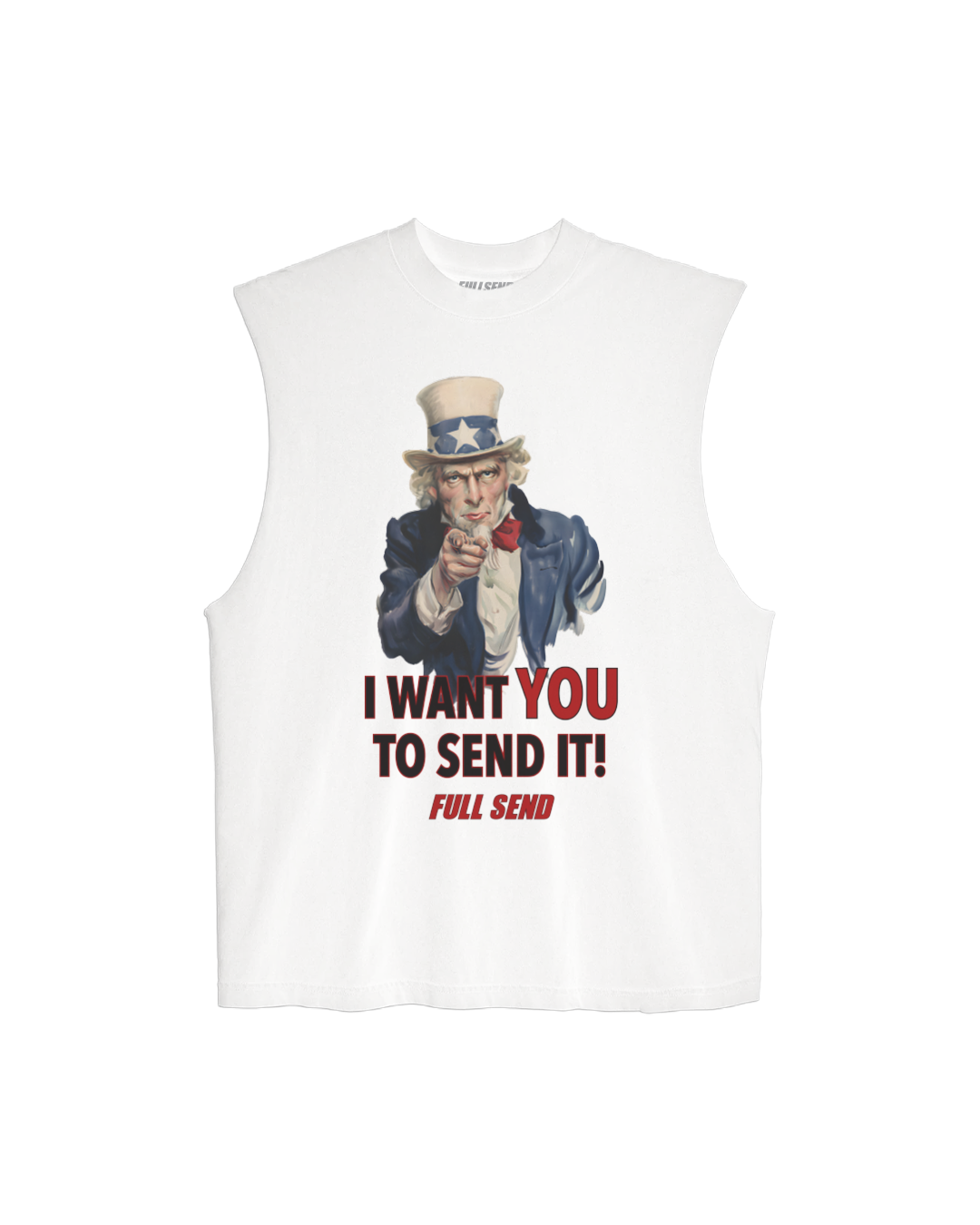 Uncle Send White Muscle T-Shirt