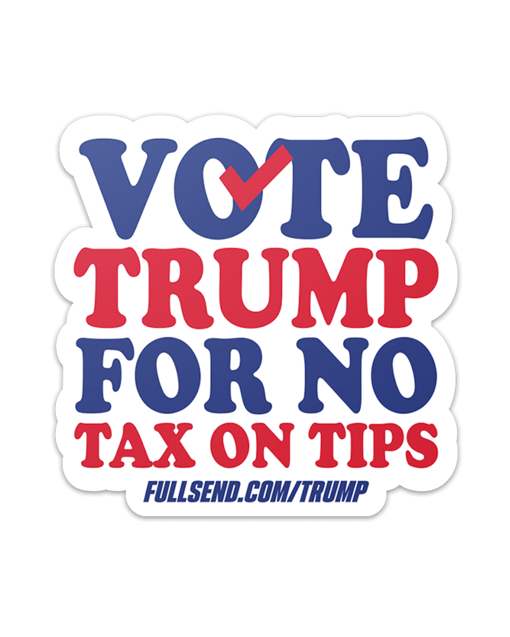 Trump No Tax Sticker - Square (50 pack)