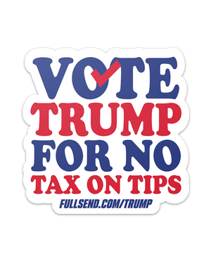 Trump No Tax Sticker - Square (50 pack)