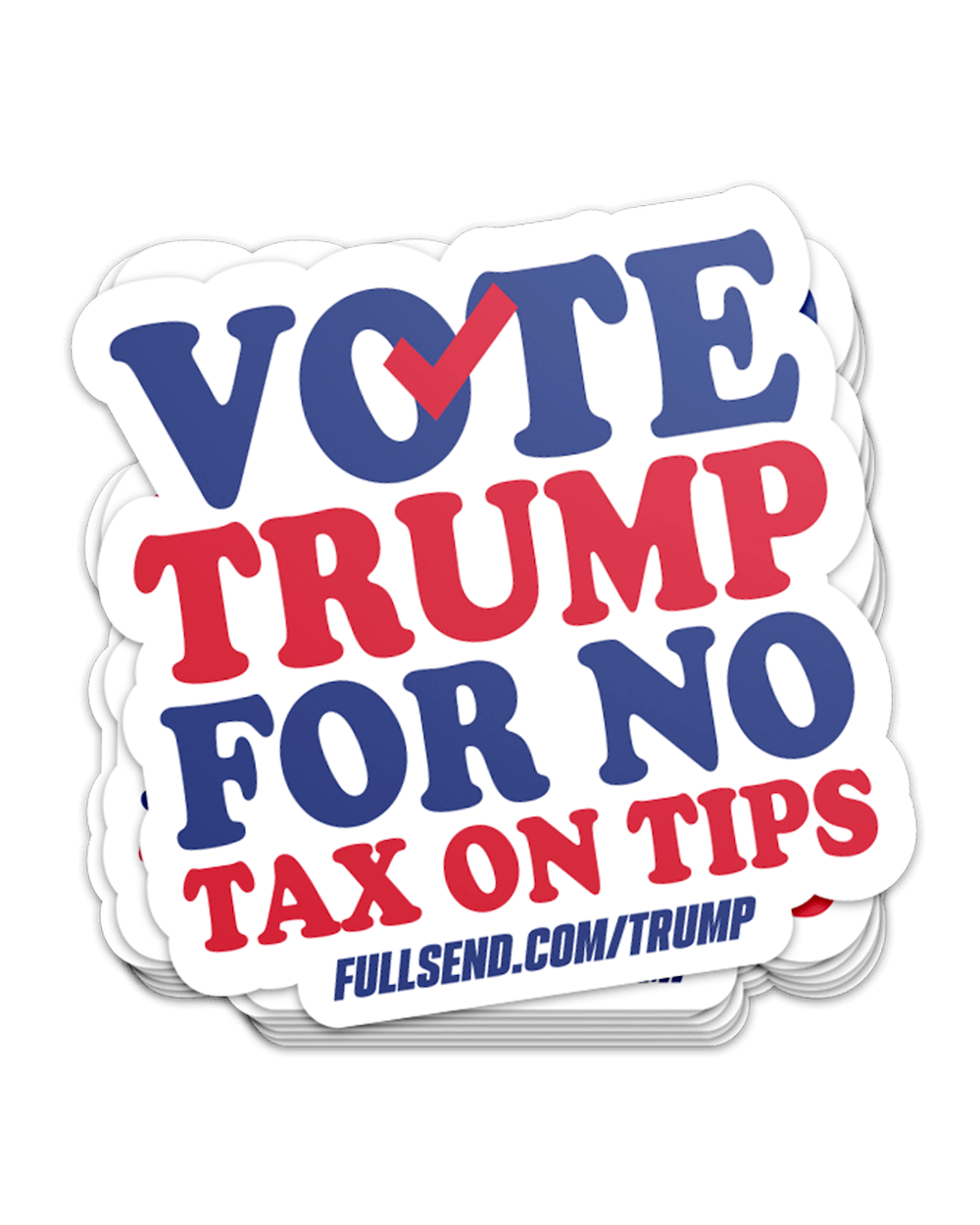 Trump No Tax Sticker - Square (50 pack)