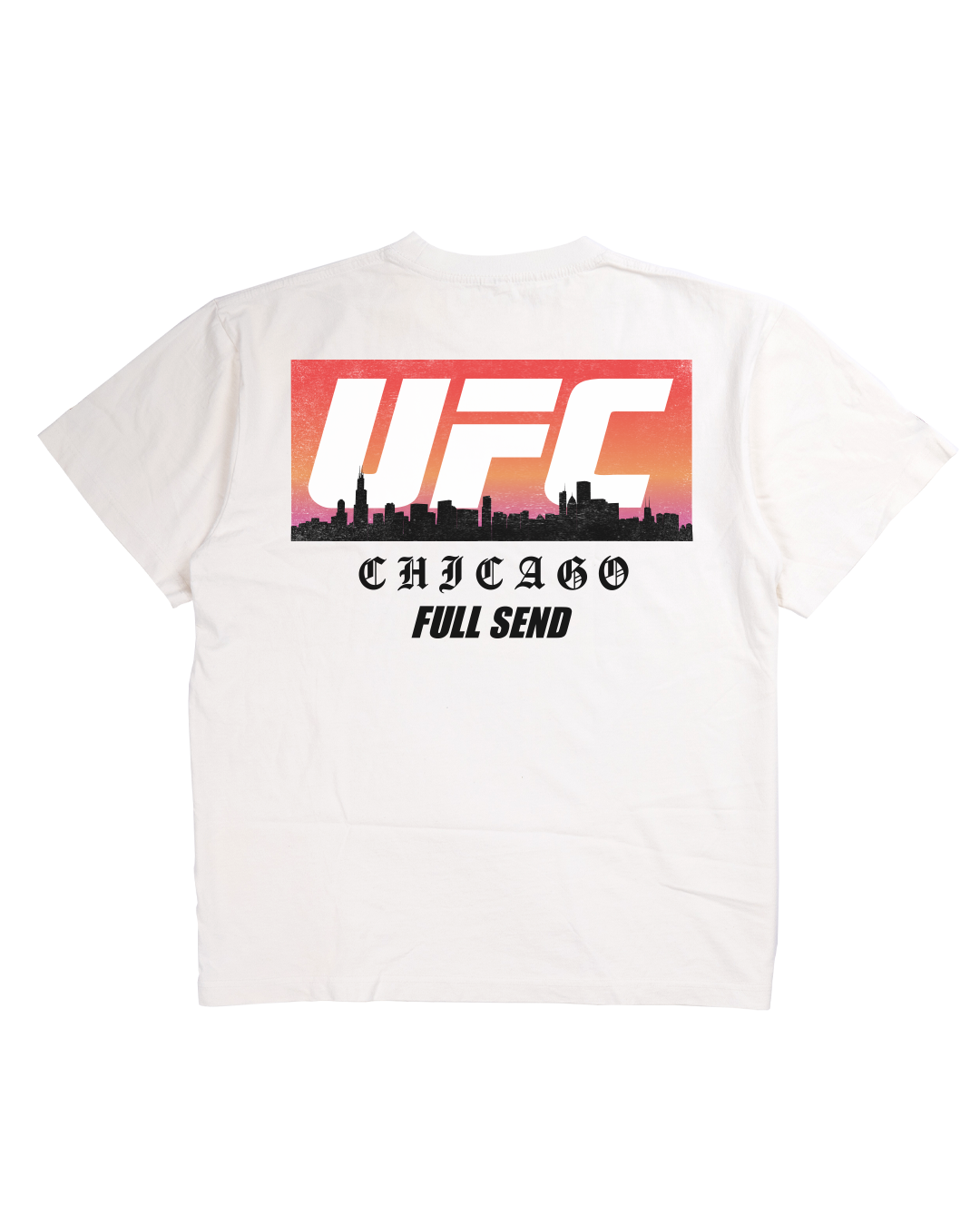 UFC Chicago Skyline White T-Shirt – FULL SEND