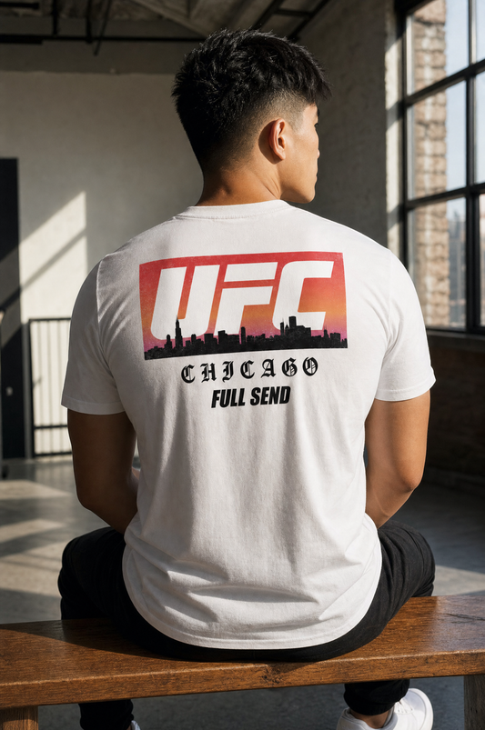 UFC Chicago Skyline White T-Shirt